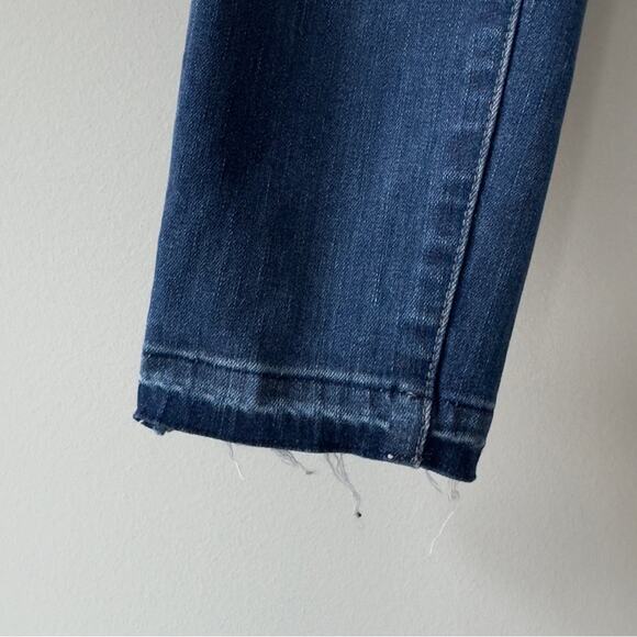 Madewell 10” High-Rise Skinny Jeans Button Fly Distressed denim casual dark Wash - Picture 6 of 14